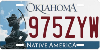 OK license plate 975ZYW