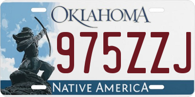 OK license plate 975ZZJ