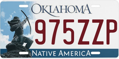 OK license plate 975ZZP