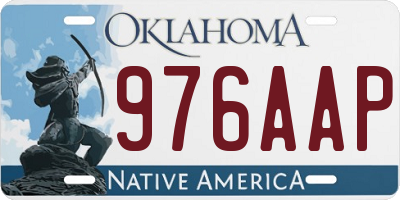 OK license plate 976AAP