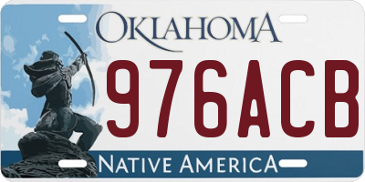 OK license plate 976ACB