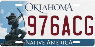 OK license plate 976ACG