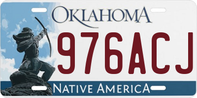 OK license plate 976ACJ