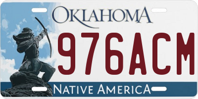 OK license plate 976ACM