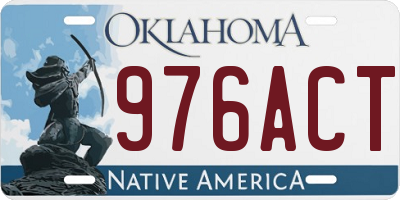 OK license plate 976ACT
