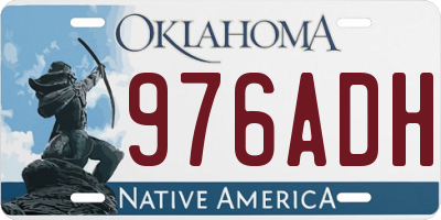 OK license plate 976ADH