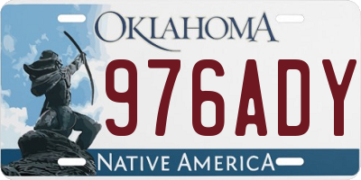 OK license plate 976ADY