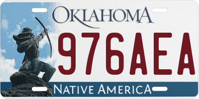 OK license plate 976AEA
