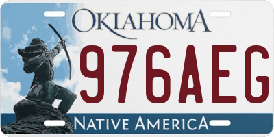 OK license plate 976AEG