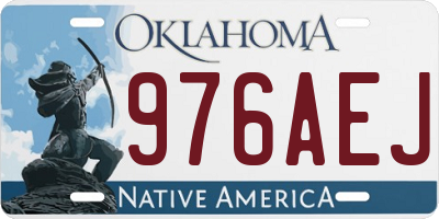 OK license plate 976AEJ