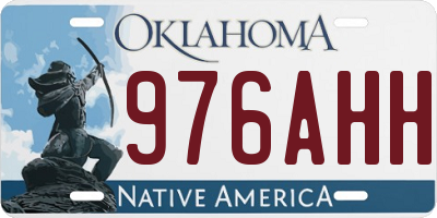 OK license plate 976AHH