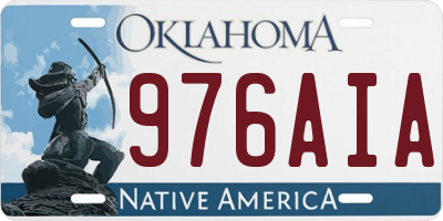 OK license plate 976AIA