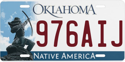 OK license plate 976AIJ