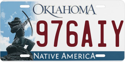 OK license plate 976AIY
