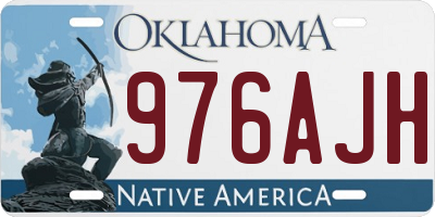 OK license plate 976AJH