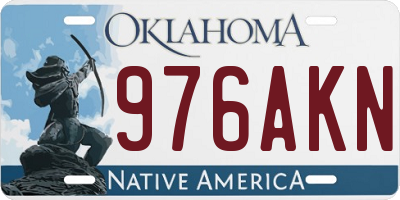 OK license plate 976AKN