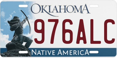 OK license plate 976ALC