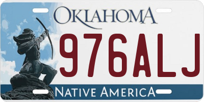 OK license plate 976ALJ