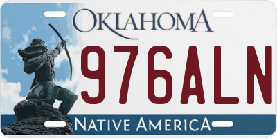 OK license plate 976ALN
