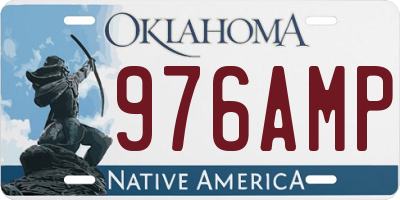 OK license plate 976AMP
