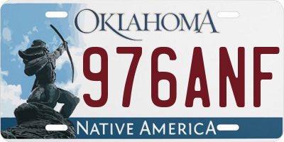 OK license plate 976ANF