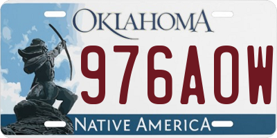 OK license plate 976AOW