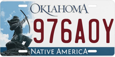 OK license plate 976AOY
