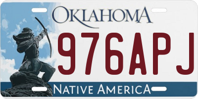 OK license plate 976APJ