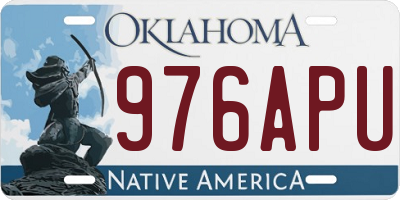 OK license plate 976APU