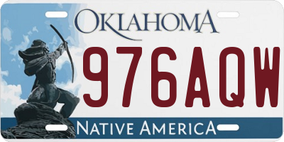 OK license plate 976AQW