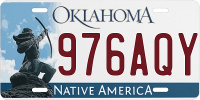 OK license plate 976AQY