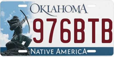 OK license plate 976BTB