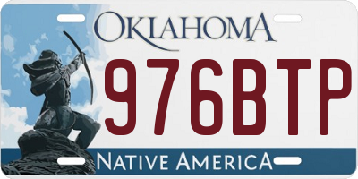 OK license plate 976BTP