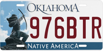 OK license plate 976BTR