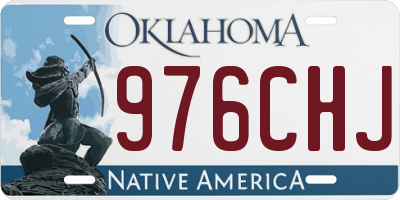 OK license plate 976CHJ