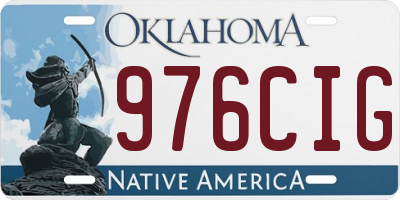 OK license plate 976CIG