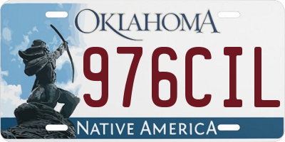 OK license plate 976CIL