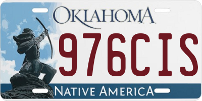 OK license plate 976CIS