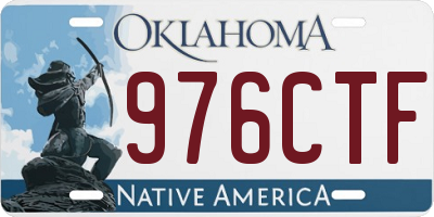 OK license plate 976CTF