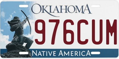 OK license plate 976CUM