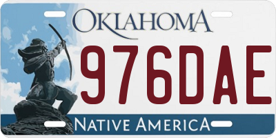OK license plate 976DAE