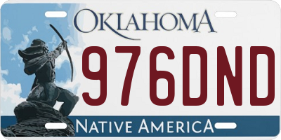 OK license plate 976DND