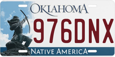 OK license plate 976DNX