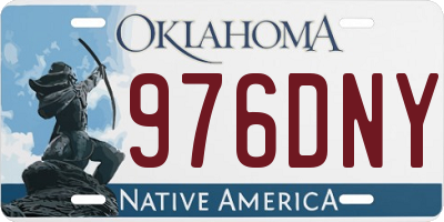 OK license plate 976DNY