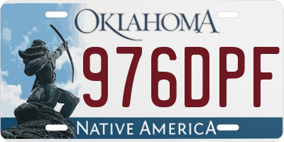 OK license plate 976DPF