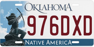 OK license plate 976DXD