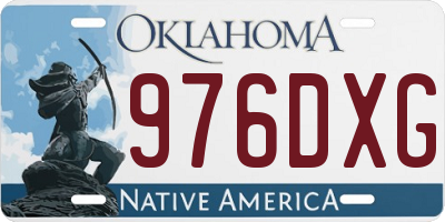OK license plate 976DXG