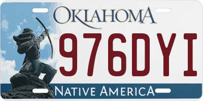 OK license plate 976DYI
