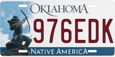 OK license plate 976EDK