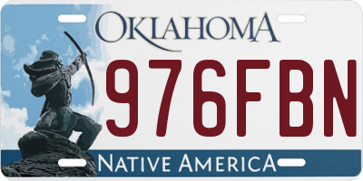 OK license plate 976FBN